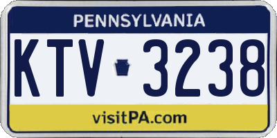 PA license plate KTV3238