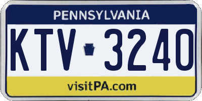 PA license plate KTV3240