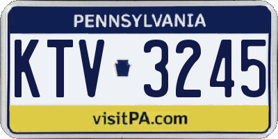PA license plate KTV3245
