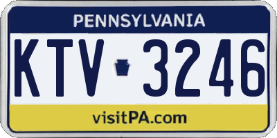 PA license plate KTV3246