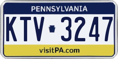 PA license plate KTV3247