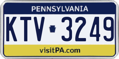 PA license plate KTV3249