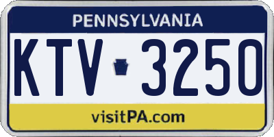 PA license plate KTV3250