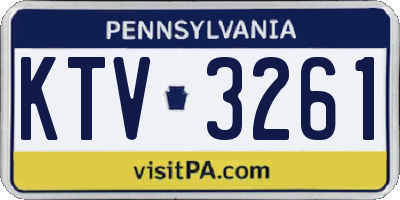 PA license plate KTV3261