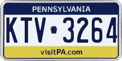 PA license plate KTV3264