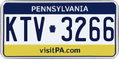 PA license plate KTV3266