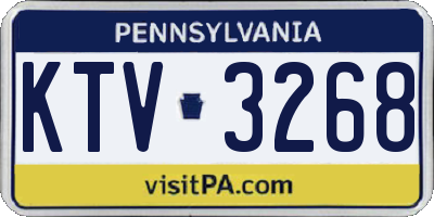 PA license plate KTV3268