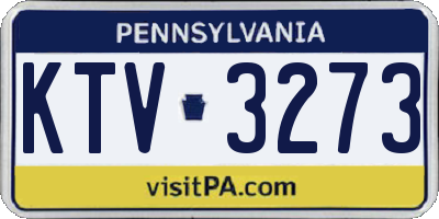 PA license plate KTV3273