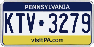 PA license plate KTV3279