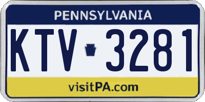 PA license plate KTV3281