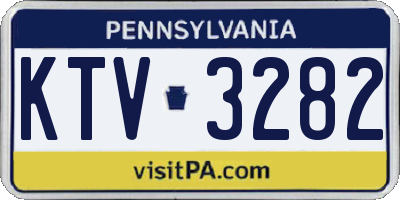 PA license plate KTV3282