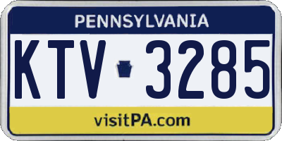 PA license plate KTV3285