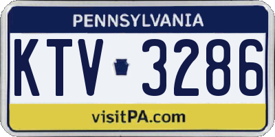 PA license plate KTV3286