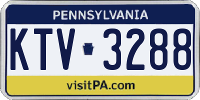 PA license plate KTV3288
