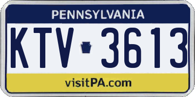 PA license plate KTV3613