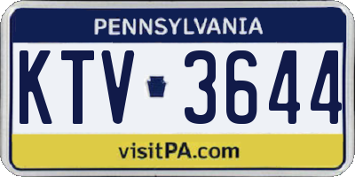 PA license plate KTV3644