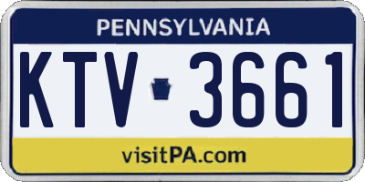 PA license plate KTV3661