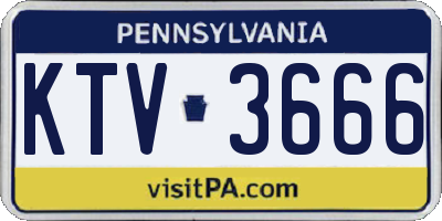 PA license plate KTV3666