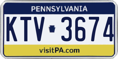 PA license plate KTV3674
