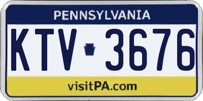 PA license plate KTV3676