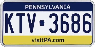 PA license plate KTV3686