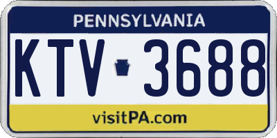 PA license plate KTV3688