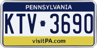 PA license plate KTV3690