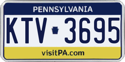 PA license plate KTV3695