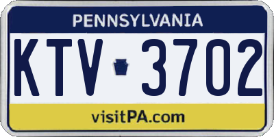 PA license plate KTV3702