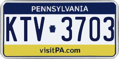 PA license plate KTV3703