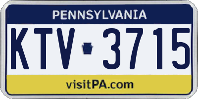 PA license plate KTV3715