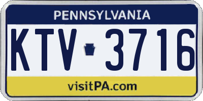 PA license plate KTV3716