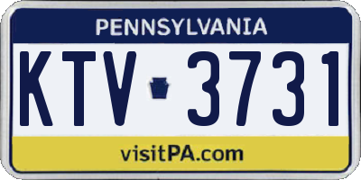 PA license plate KTV3731
