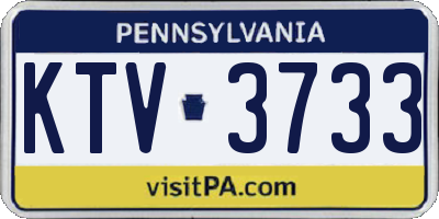 PA license plate KTV3733