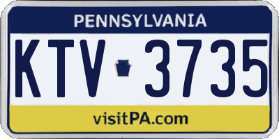 PA license plate KTV3735