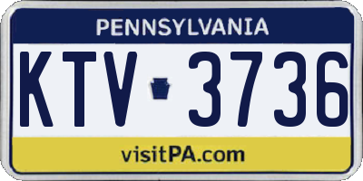 PA license plate KTV3736