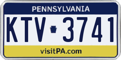 PA license plate KTV3741