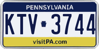 PA license plate KTV3744