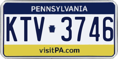 PA license plate KTV3746