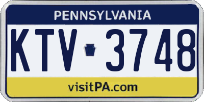 PA license plate KTV3748