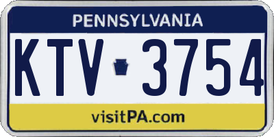 PA license plate KTV3754