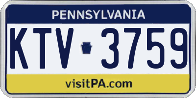 PA license plate KTV3759