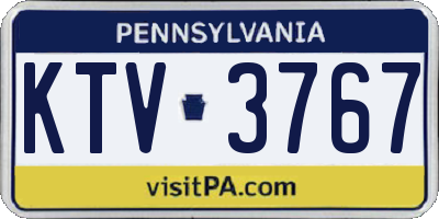 PA license plate KTV3767