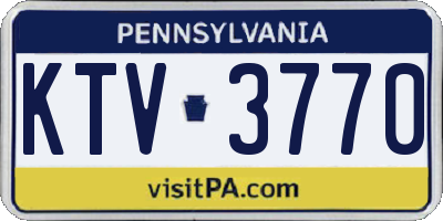 PA license plate KTV3770