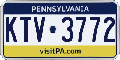 PA license plate KTV3772