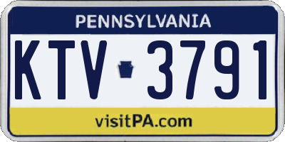 PA license plate KTV3791