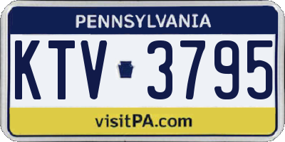 PA license plate KTV3795