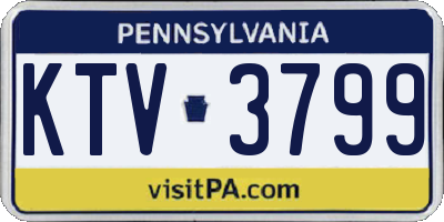 PA license plate KTV3799