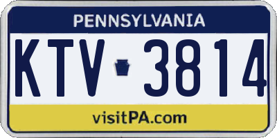 PA license plate KTV3814