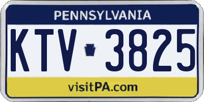 PA license plate KTV3825